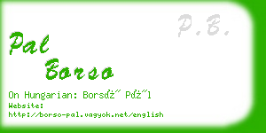 pal borso business card